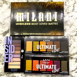 4 eyeshadow palettes